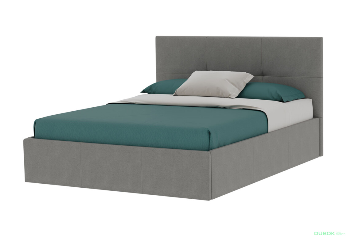 Posteľ s roštom, úložným priestorom Lily 160x200 cm Šedá - Fotografia 1 Fotografia 1 - Posteľ s roštom, úložným priestorom Lily 160x200 cm Šedá