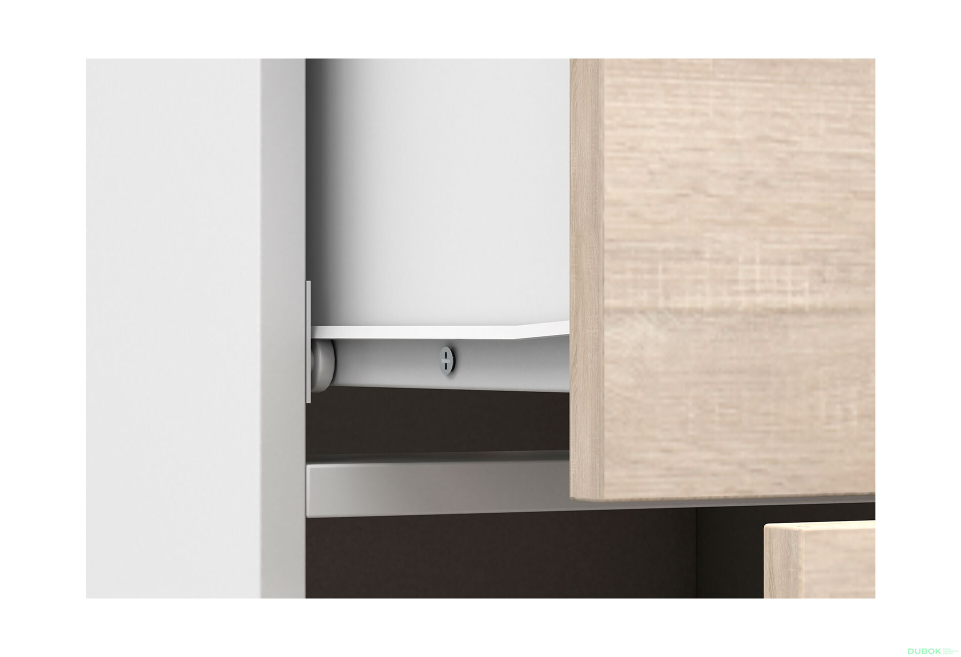 Fotografia 9 - Komoda Frida 01 135 2D4S biela / dub sonoma