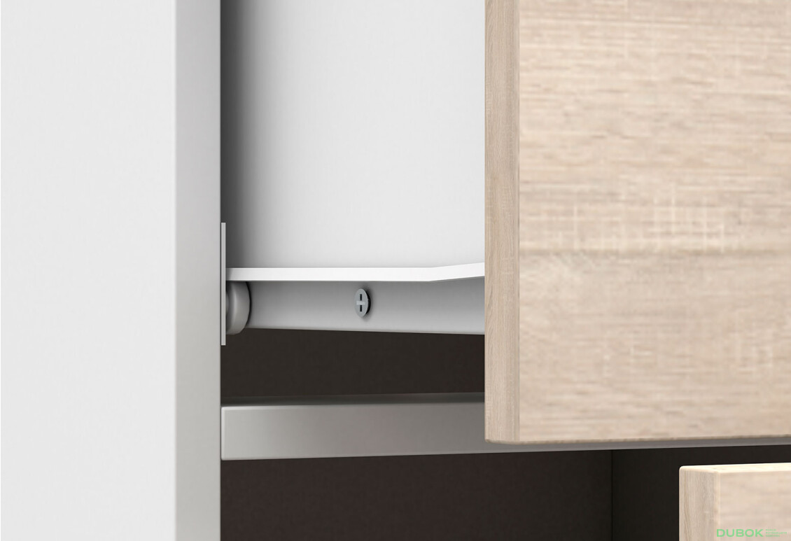 Fotografia 9 - Komoda Frida 01 135 2D4S biela / dub sonoma