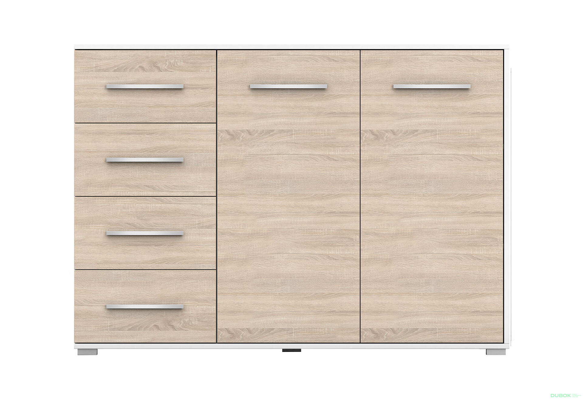 Fotografia 3 - Komoda Frida 01 135 2D4S biela / dub sonoma