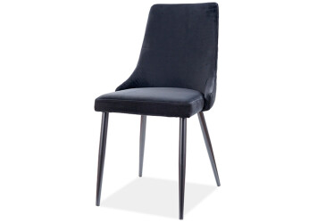 Stolička Piano B Velvet čierny Bluvel 19, kov čierna matná