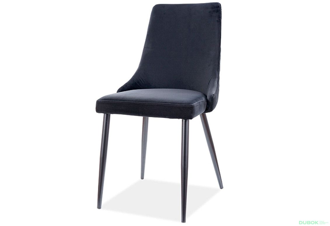 Stolička Piano B Velvet čierny Bluvel 19, kov čierna matná