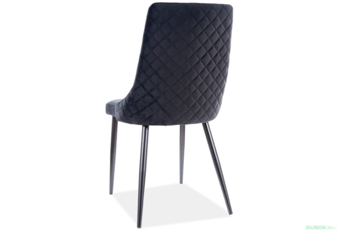 Fotografia 3 - Stolička Piano B Velvet čierny Bluvel 19, kov čierna matná