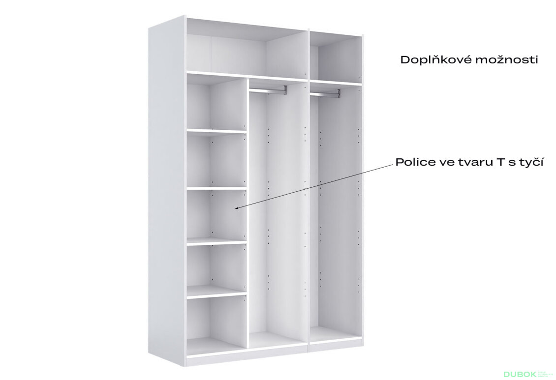 Fotografia 12 - Skriňa 3D (so zrkadlom), séria N, biely lesk Luiza