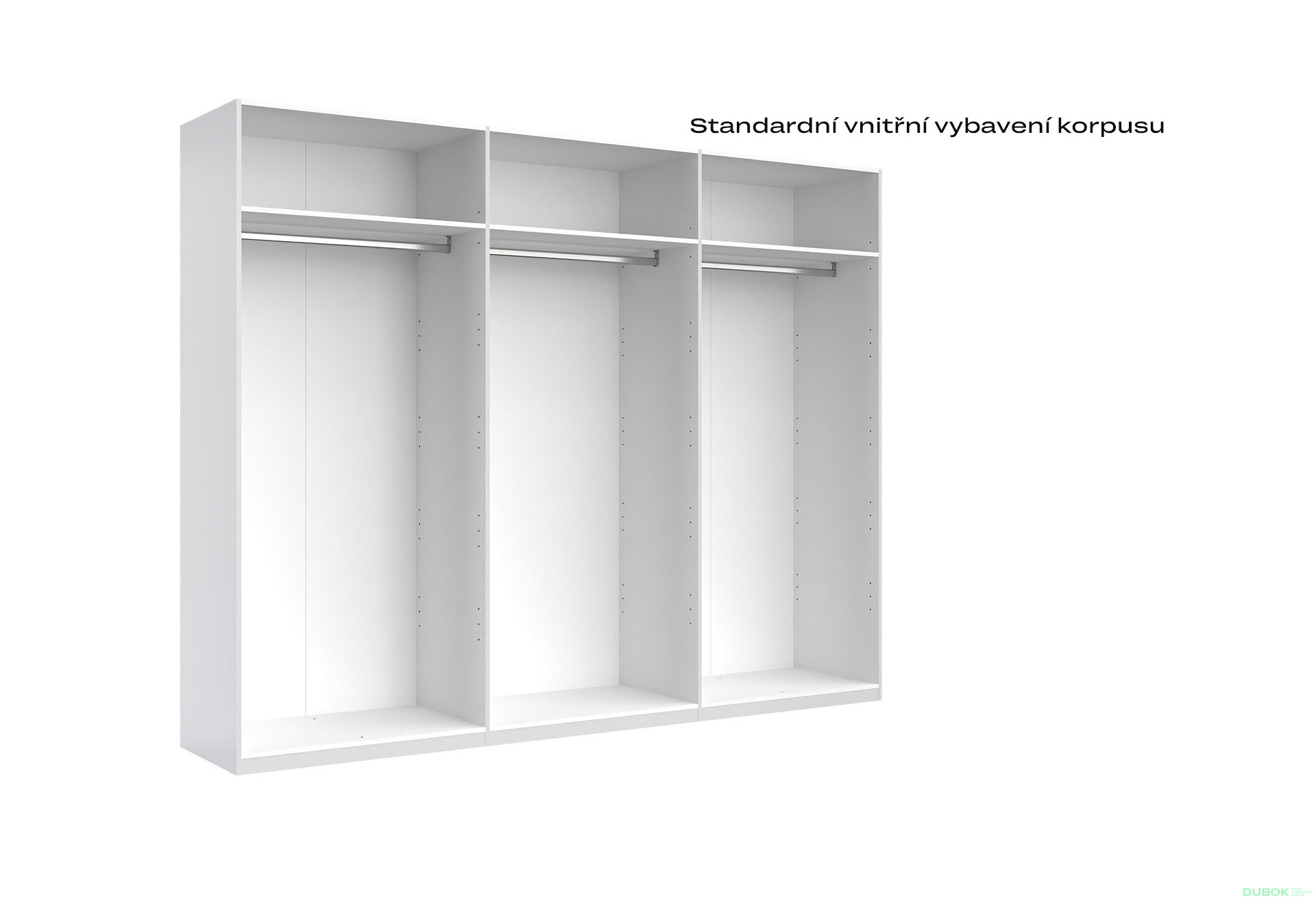 Fotografia 7 - Skriňa 6D (so zrkadlami), séria N, biely lesk Luiza