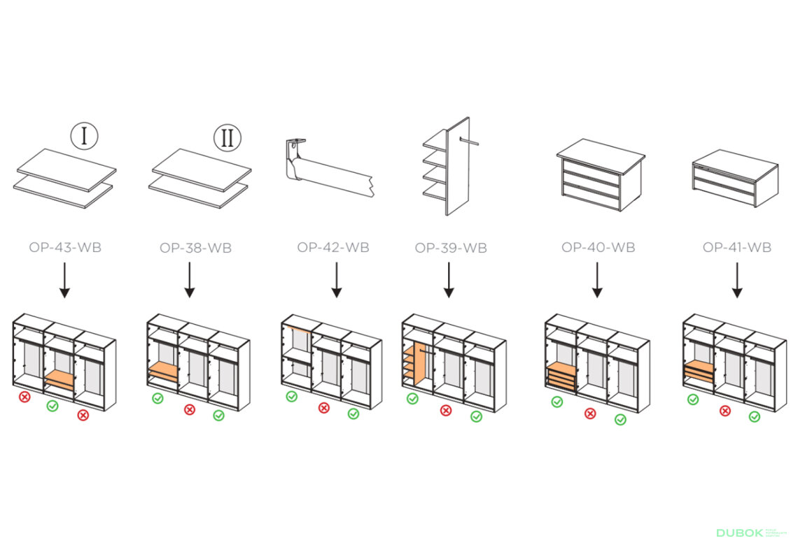 Fotografia 12 - Skriňa 6D (so zrkadlami), séria N, biely lesk Luiza