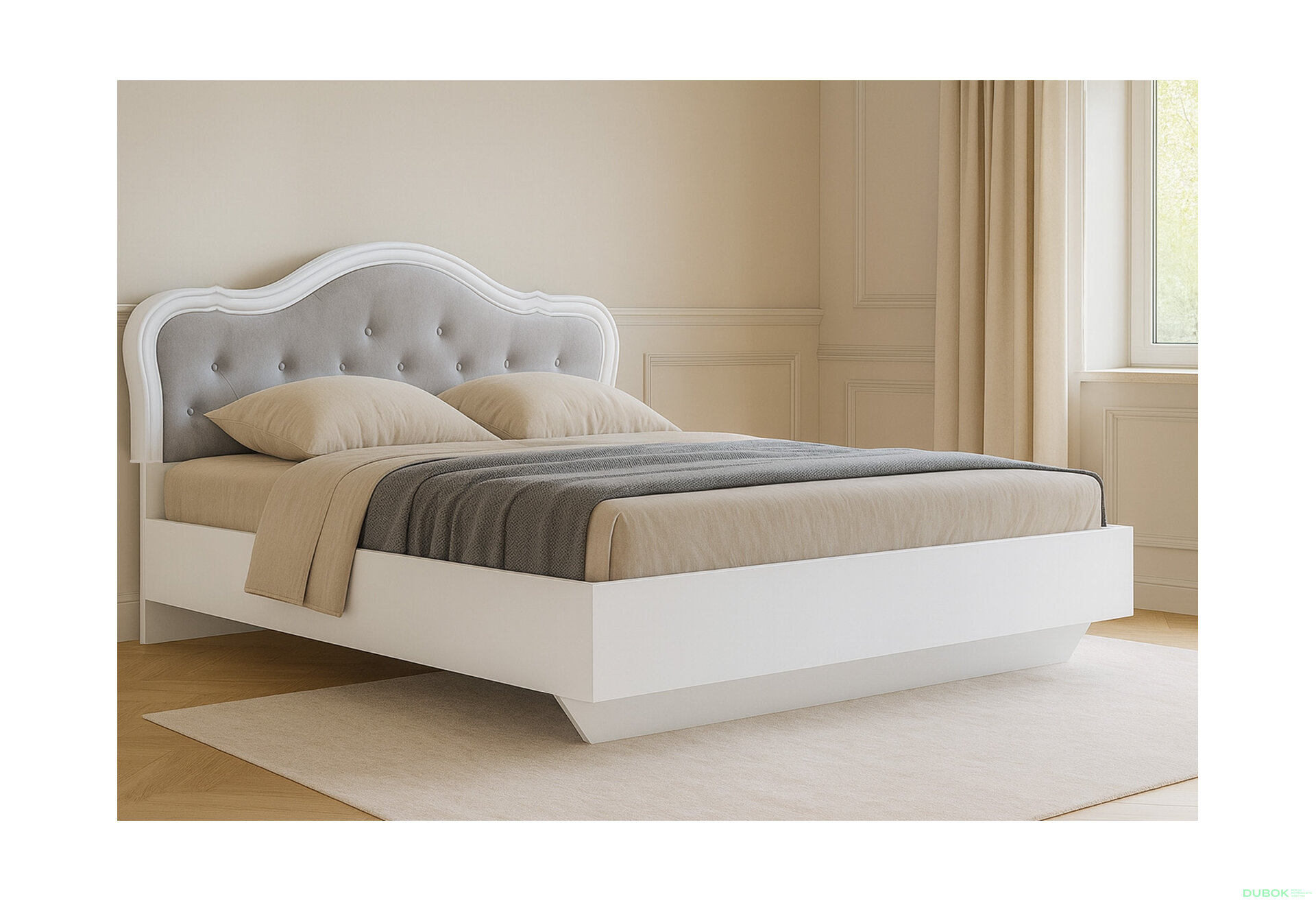 Fotografia 3 - Posteľ 160 bez rámu, biela Luiza