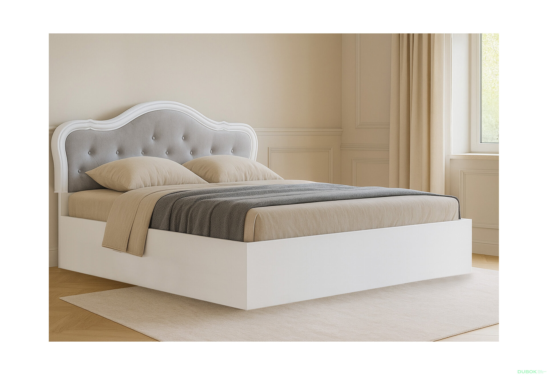 Fotografia 3 - Posteľ 160 výklopná s roštom, biela Luiza