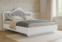 Fotografia 3 - Posteľ 180 bez roštu + koruna, biela Luiza