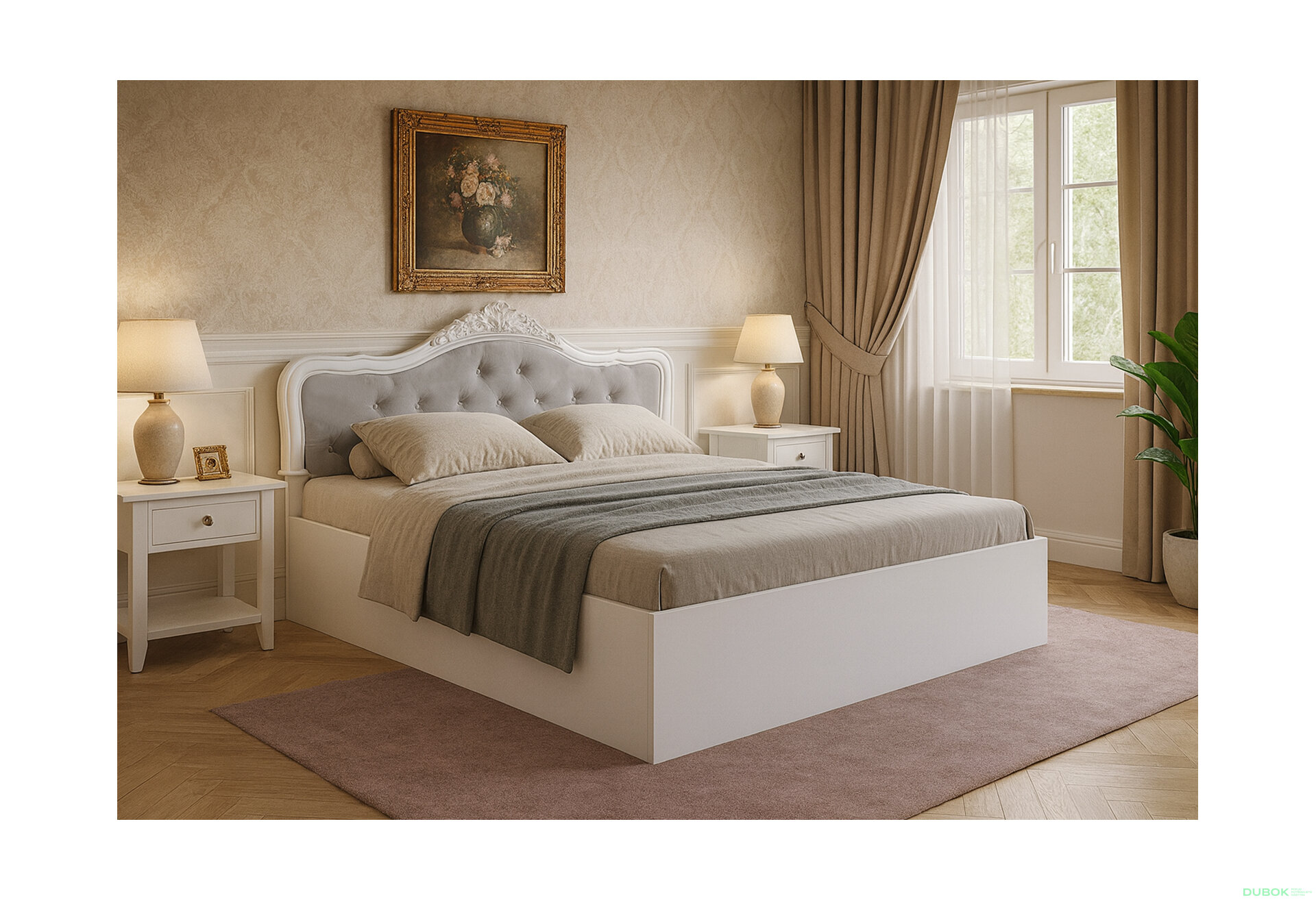 Fotografia 3 - Posteľ 180 výsuvná s rámom + koruna Luiza