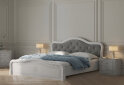 Fotografia 3 - Posteľ 160 Lux bez rámu, biely lesk Luiza
