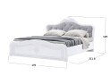 Posteľ 160 Lux bez rámu + koruna, biela Luiza - Fotografia 3 Fotografia 3 - Posteľ 160 Lux bez rámu + koruna, biela Luiza
