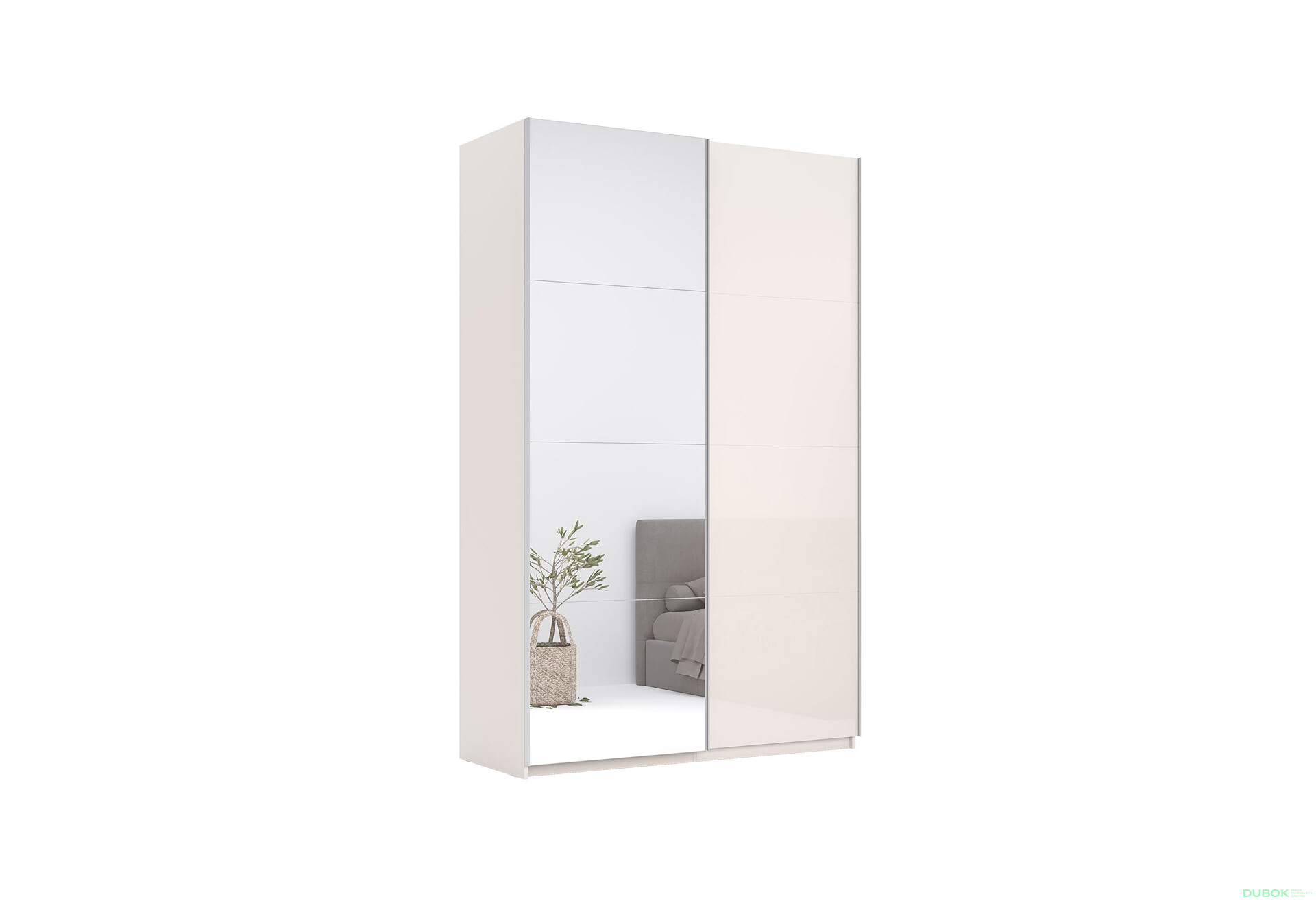 Fotografia 12 - Skriňa s posuvnými dverami Lili 1,5x2,4m (Dvere Lesklý Kašmír/Zrkadlo), séria N Lily