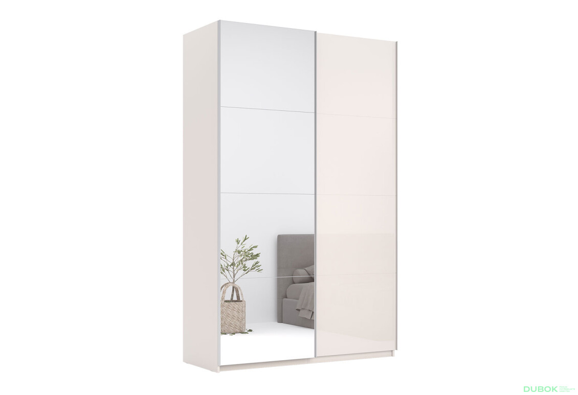 Fotografia 12 - Skriňa s posuvnými dverami Lili 1,5x2,4m (Dvere Lesklý Kašmír/Zrkadlo), séria N Lily