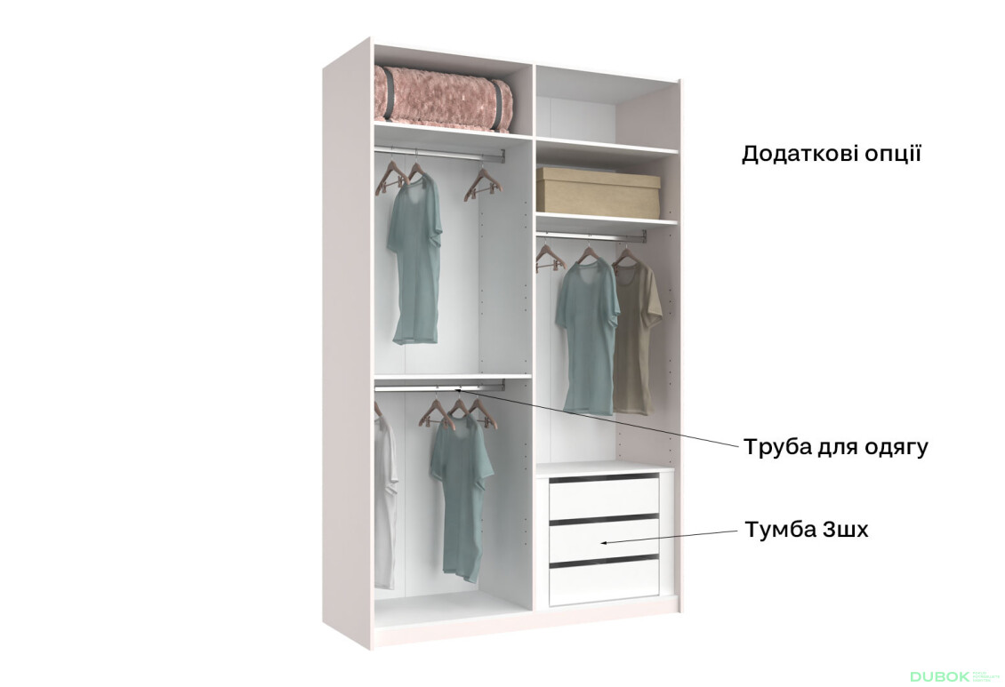 Skriňa s posuvnými dverami Lili 1,5x2,4m (Dvere Lesklý Kašmír/Zrkadlo), séria N Lily - Fotografia 9 Fotografia 9 - Skriňa s posuvnými dverami Lili 1,5x2,4m (Dvere Lesklý Kašmír/Zrkadlo), séria N Lily