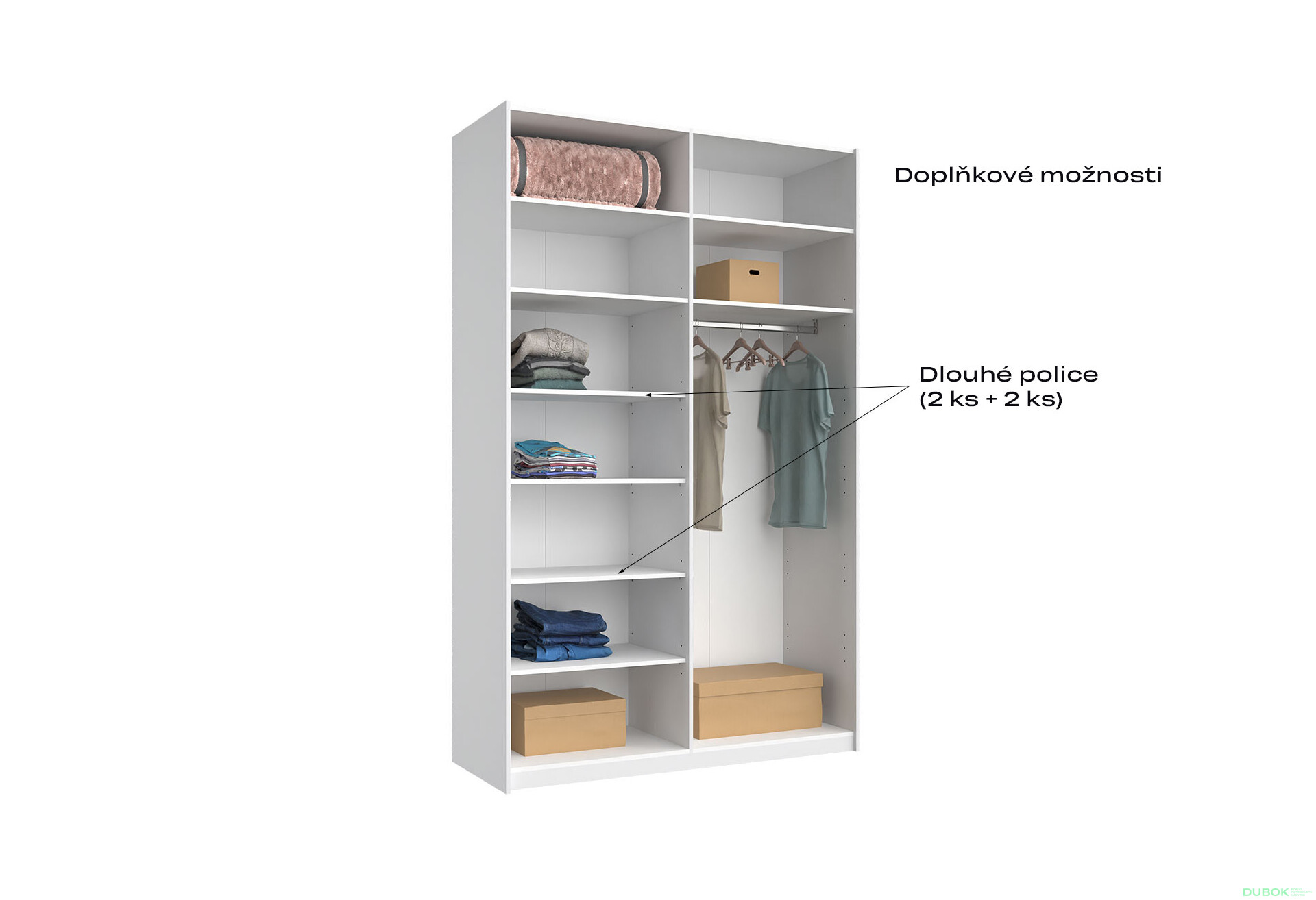 Skriňa s posuvnými dverami Lili 1,5x2,4m (Dvere Lesklý Kašmír/Zrkadlo), séria N Lily - Fotografia 14 Fotografia 14 - Skriňa s posuvnými dverami Lili 1,5x2,4m (Dvere Lesklý Kašmír/Zrkadlo), séria N Lily