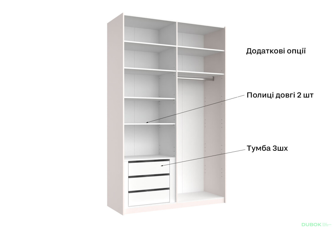 Skriňa s posuvnými dverami Lili 1,5x2,4m (Dvere Lesklý Kašmír/Zrkadlo), séria N Lily - Fotografia 4 Fotografia 4 - Skriňa s posuvnými dverami Lili 1,5x2,4m (Dvere Lesklý Kašmír/Zrkadlo), séria N Lily