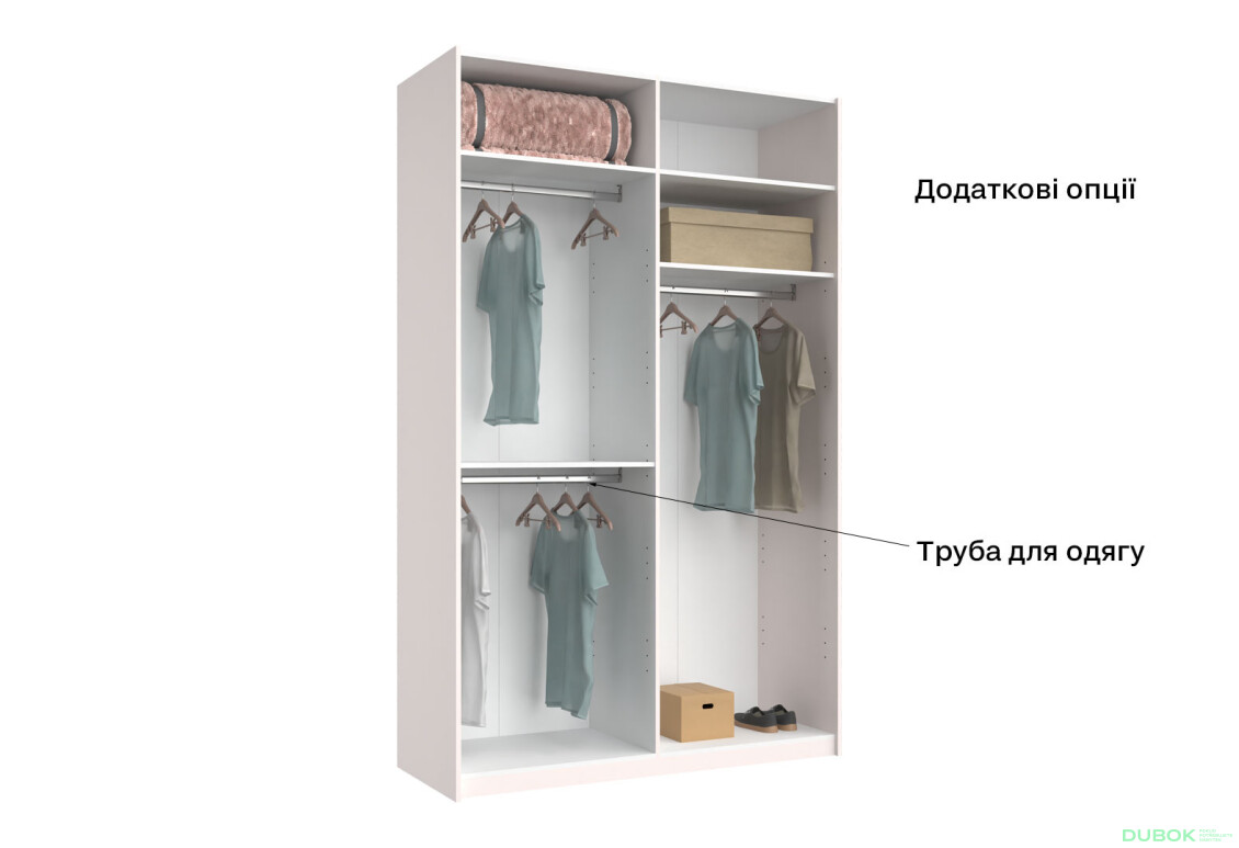 Skriňa s posuvnými dverami Lili 1,5x2,4m (Dvere Lesklý Kašmír/Zrkadlo), séria N Lily - Fotografia 7 Fotografia 7 - Skriňa s posuvnými dverami Lili 1,5x2,4m (Dvere Lesklý Kašmír/Zrkadlo), séria N Lily