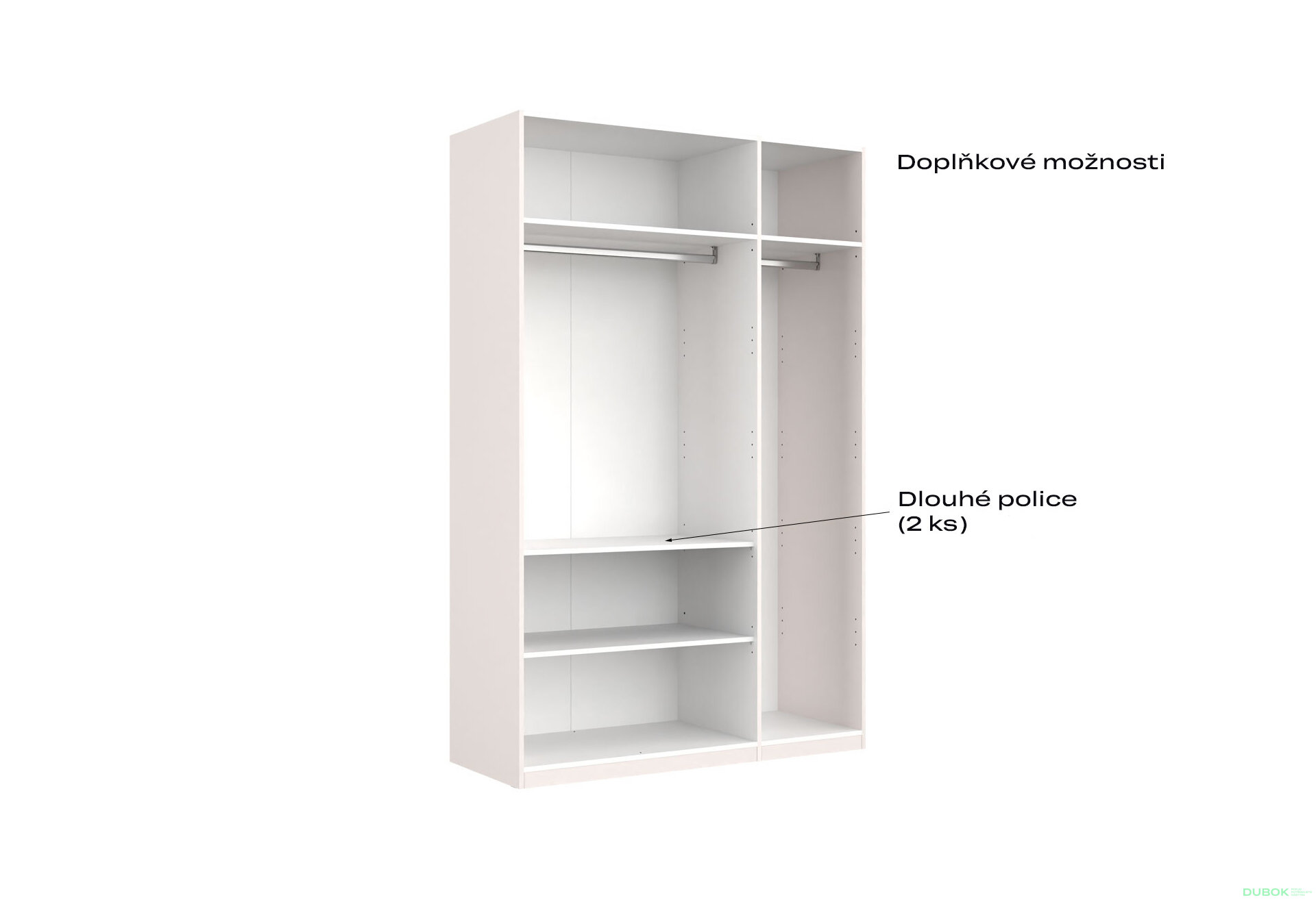 Fotografia 5 - Skriňa 3-dverová bez zrkadiel Lesklý kašmír séria N Lily