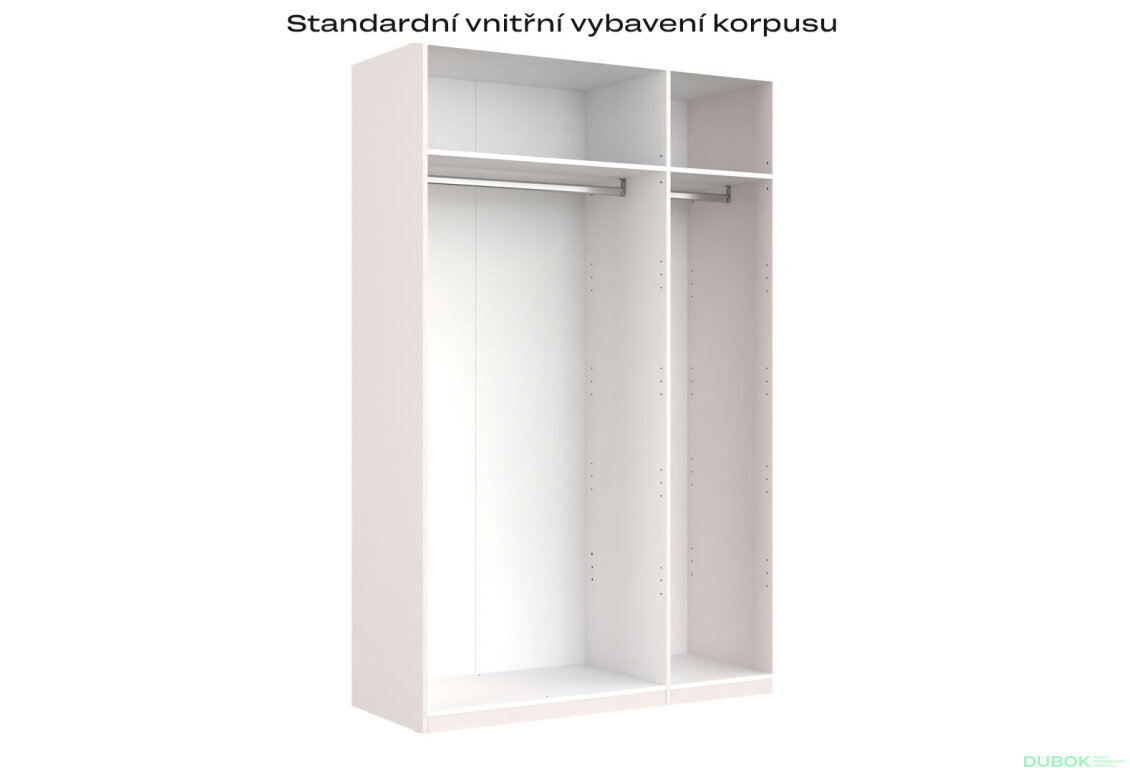 Fotografia 6 - Skriňa 3-dverová bez zrkadiel Lesklý kašmír séria N Lily