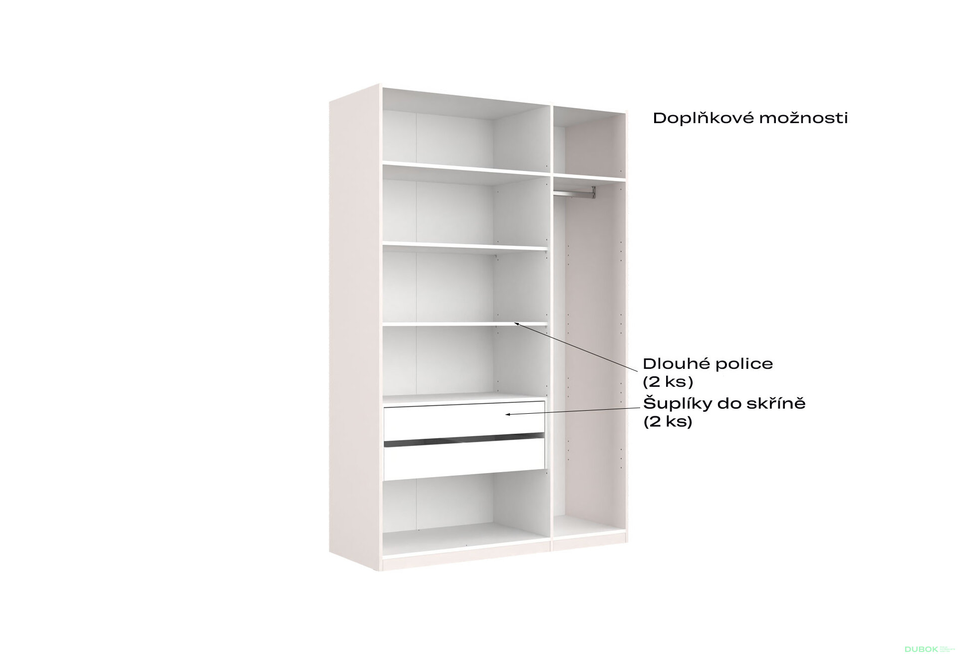 Fotografia 10 - Skriňa 3-dverová bez zrkadiel Lesklý kašmír séria N Lily