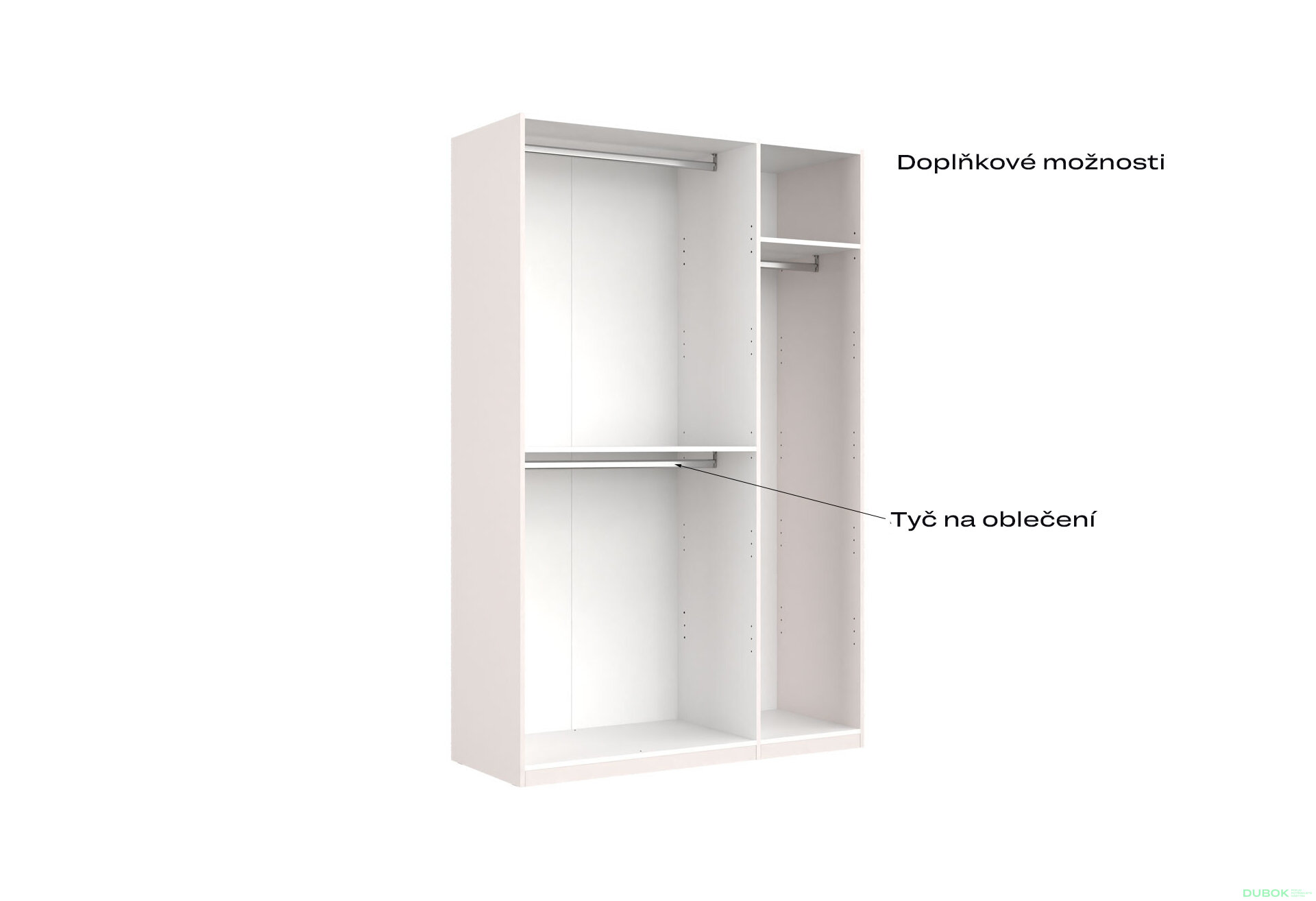 Fotografia 11 - Skriňa 3-dverová bez zrkadiel Lesklý kašmír séria N Lily