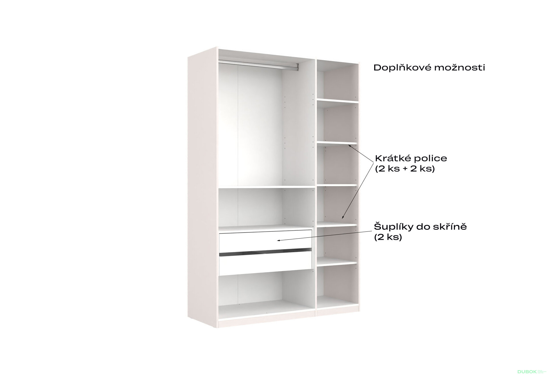 Fotografia 12 - Skriňa 3-dverová bez zrkadiel Lesklý kašmír séria N Lily