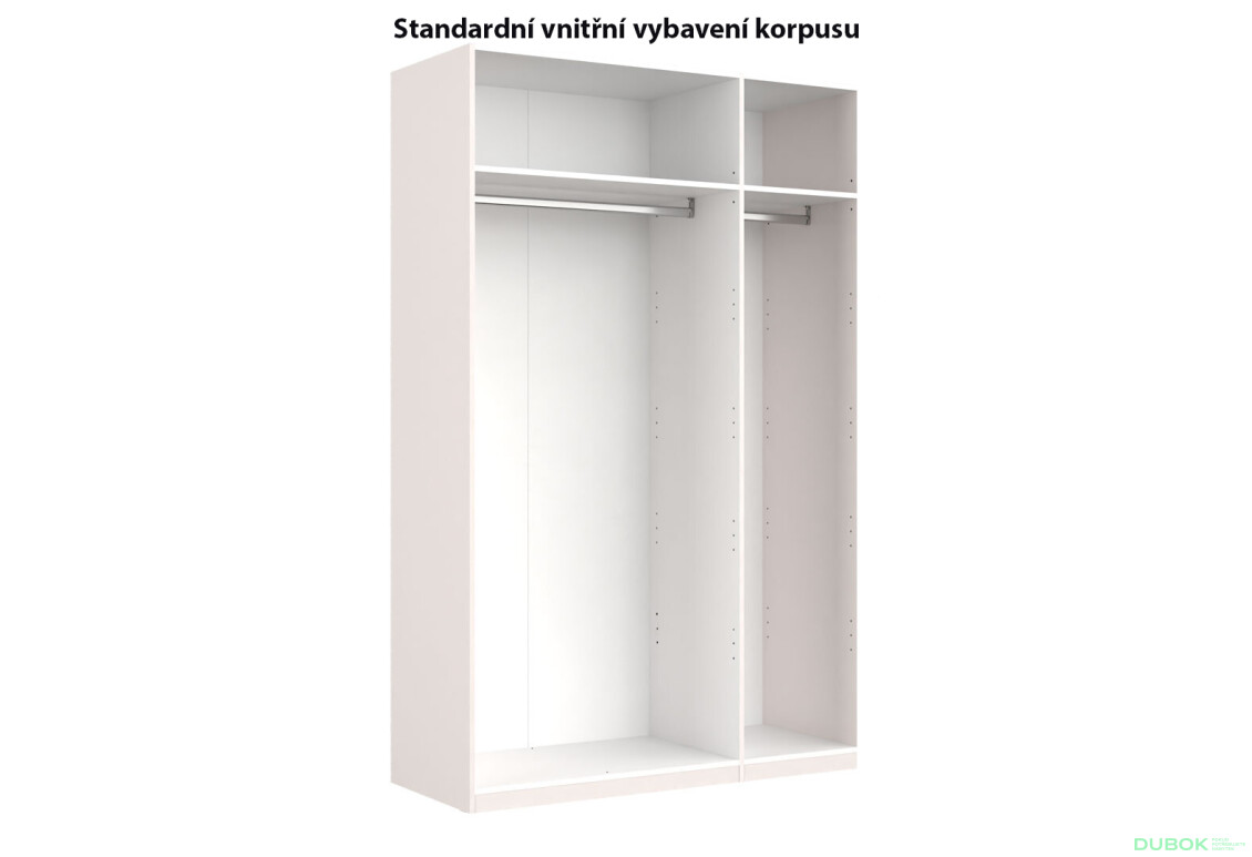 Fotografia 3 - Skriňa 3-dverová bez zrkadiel Lesklý kašmír séria N Lily