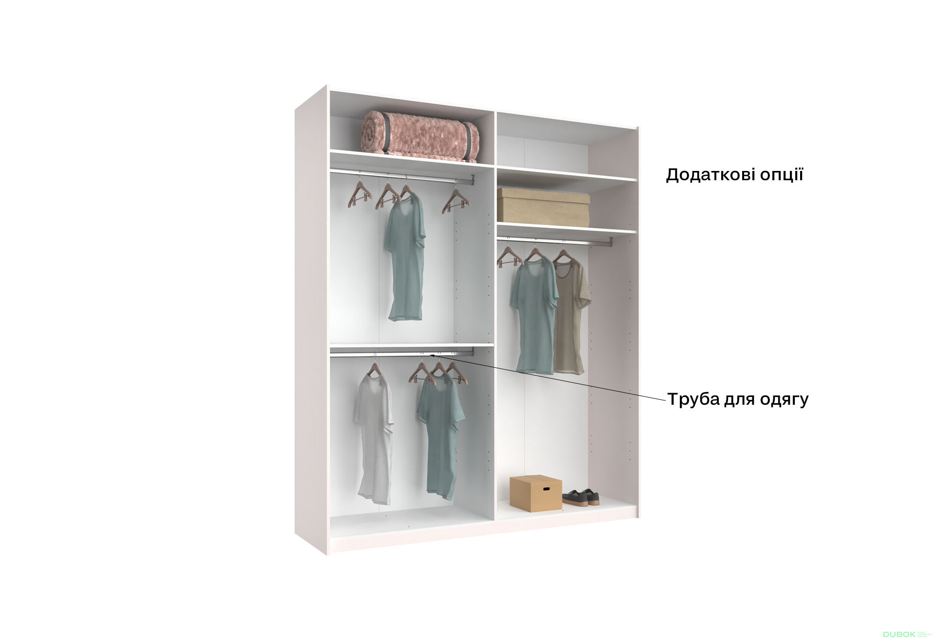 Skriňa s posuvnými dverami Lili 2,0x2,4m (Dvere Lesklý Kašmír), séria N Lily - Fotografia 11 Fotografia 11 - Skriňa s posuvnými dverami Lili 2,0x2,4m (Dvere Lesklý Kašmír), séria N Lily