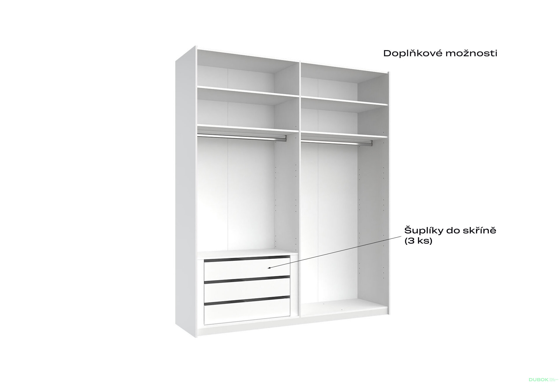 Fotografia 7 - Skriňa s posuvnými dverami Lili 2,0x2,4m (Dvere Lesklý Kašmír), séria N Lily