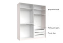 Skriňa s posuvnými dverami Lili 2,0x2,4m (Dvere Lesklý Kašmír), séria N Lily - Fotografia 6 Fotografia 6 - Skriňa s posuvnými dverami Lili 2,0x2,4m (Dvere Lesklý Kašmír), séria N Lily