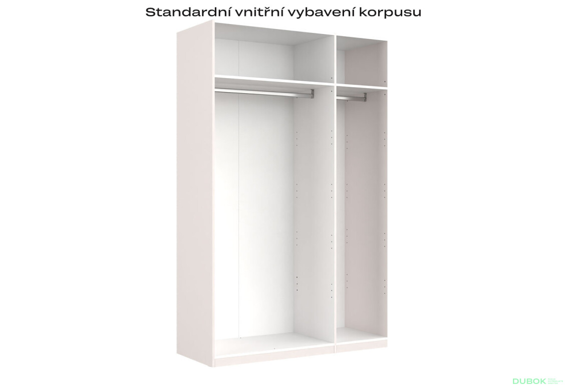 Fotografia 14 - Skriňa s posuvnými dverami Lili 1,5x2,4m (Dvere Lesklý Kašmír), séria N Lily
