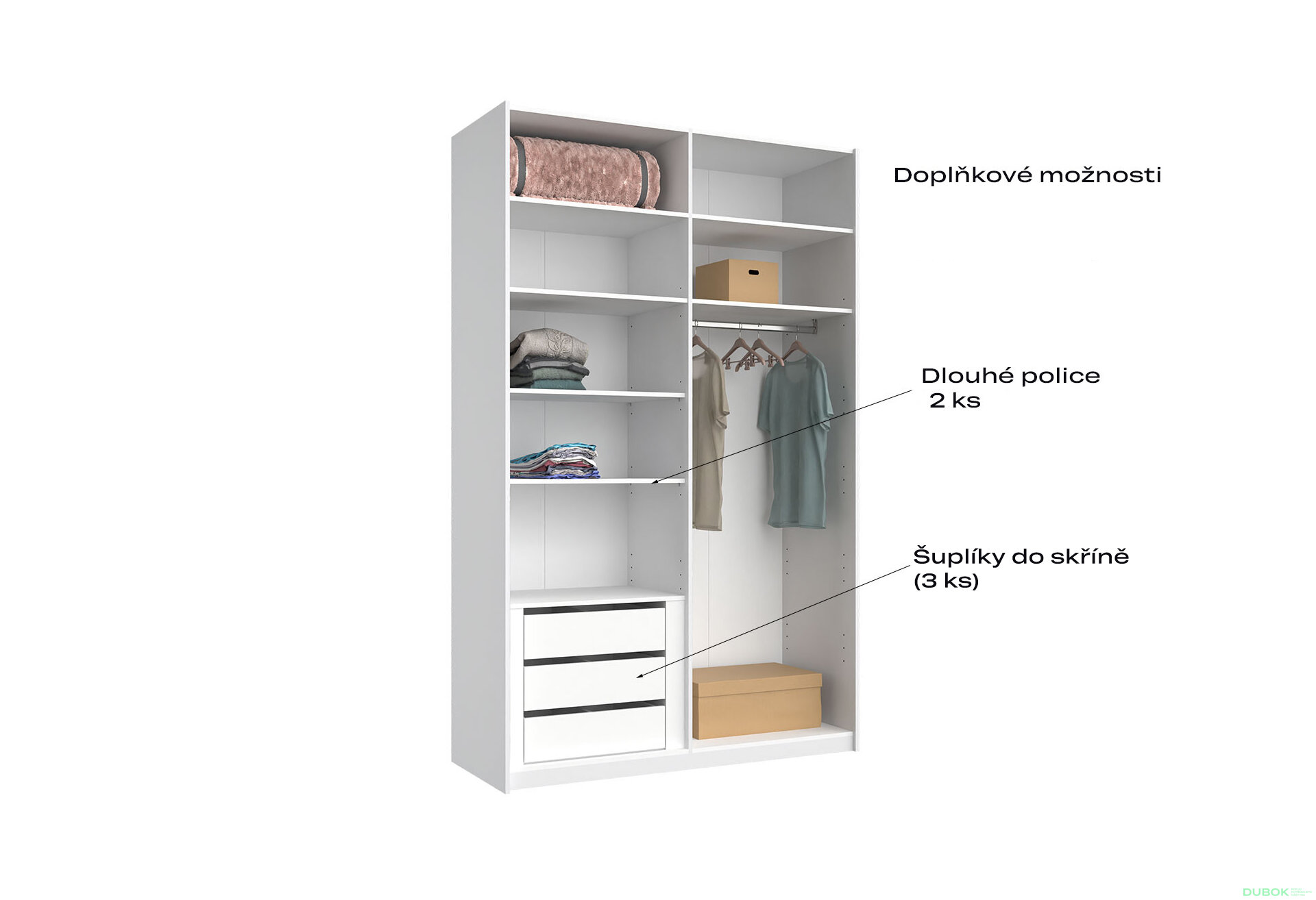 Fotografia 4 - Skriňa s posuvnými dverami Lili 1,5x2,4m (Dvere Lesklý Kašmír), séria N Lily