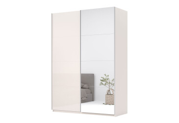 Skriňa s posuvnými dverami 2.0x2.4m (Dvere Lesklý Kašmír/Zrkadlo), séria N