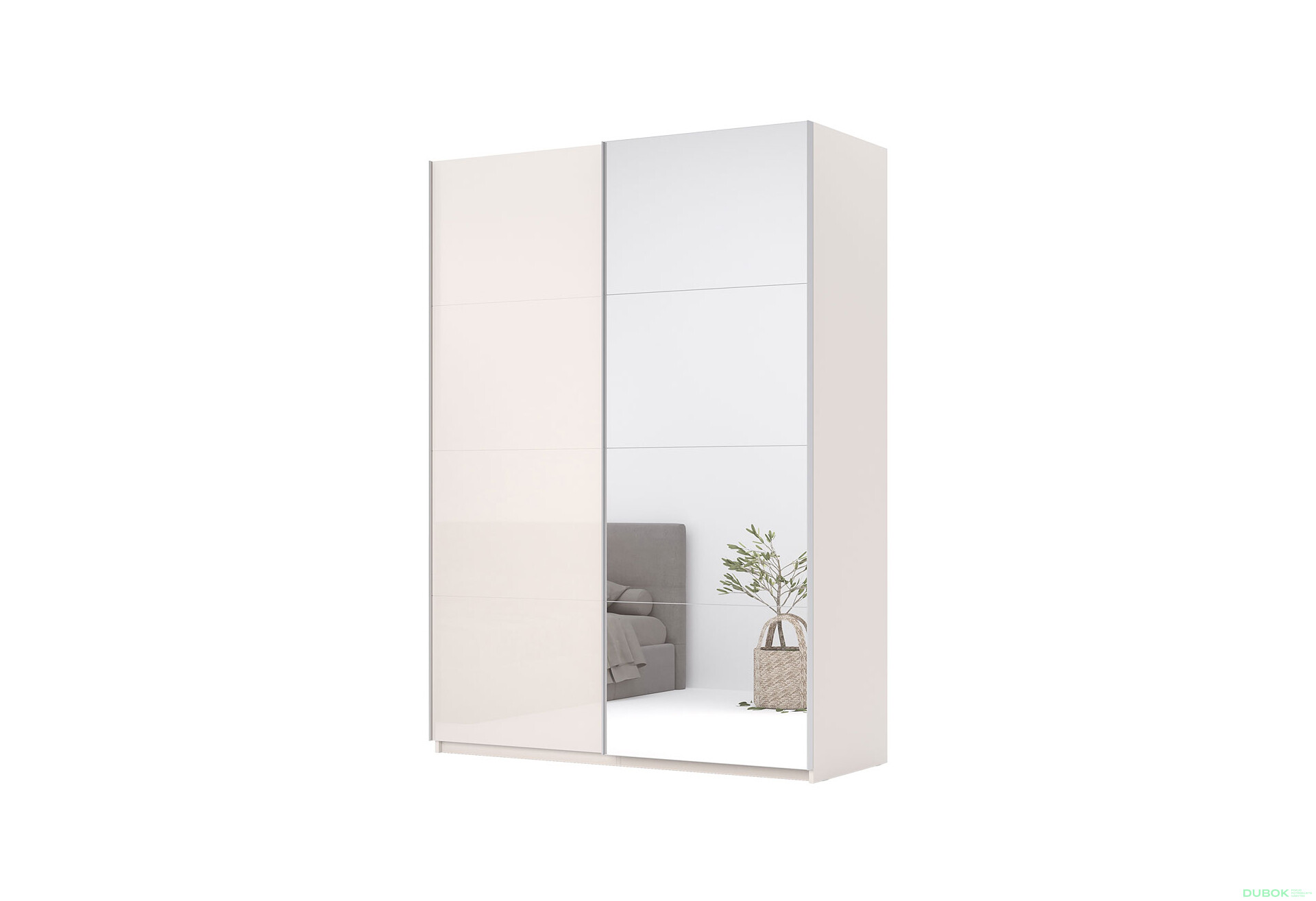 Fotografia 1 - Skriňa s posuvnými dverami 2.0x2.4m (Dvere Lesklý Kašmír/Zrkadlo), séria N Lily