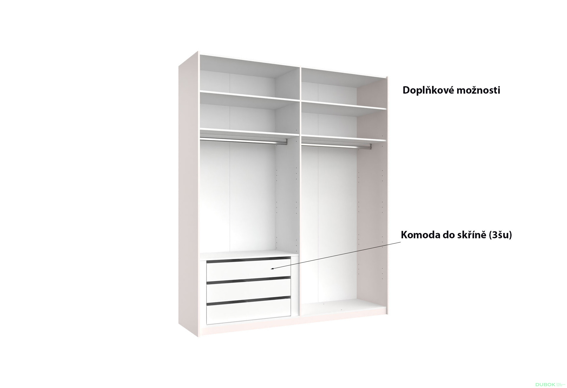 Fotografia 8 - Skriňa s posuvnými dverami 2.0x2.4m (Dvere Lesklý Kašmír/Zrkadlo), séria N Lily