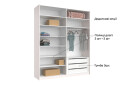 Skriňa s posuvnými dverami 2.0x2.4m (Dvere Lesklý Kašmír/Zrkadlo), séria N Lily - Fotografia 9 Fotografia 9 - Skriňa s posuvnými dverami 2.0x2.4m (Dvere Lesklý Kašmír/Zrkadlo), séria N Lily