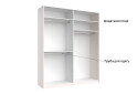 Skriňa s posuvnými dverami 2.0x2.4m (Dvere Lesklý Kašmír/Zrkadlo), séria N Lily - Fotografia 10 Fotografia 10 - Skriňa s posuvnými dverami 2.0x2.4m (Dvere Lesklý Kašmír/Zrkadlo), séria N Lily
