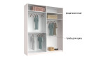 Skriňa s posuvnými dverami 2.0x2.4m (Dvere Lesklý Kašmír/Zrkadlo), séria N Lily - Fotografia 11 Fotografia 11 - Skriňa s posuvnými dverami 2.0x2.4m (Dvere Lesklý Kašmír/Zrkadlo), séria N Lily