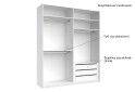 Fotografia 12 - Skriňa s posuvnými dverami 2.0x2.4m (Dvere Lesklý Kašmír/Zrkadlo), séria N Lily