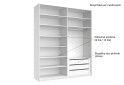 Skriňa s posuvnými dverami 2.0x2.4m (Dvere Lesklý Kašmír/Zrkadlo), séria N Lily - Fotografia 13 Fotografia 13 - Skriňa s posuvnými dverami 2.0x2.4m (Dvere Lesklý Kašmír/Zrkadlo), séria N Lily