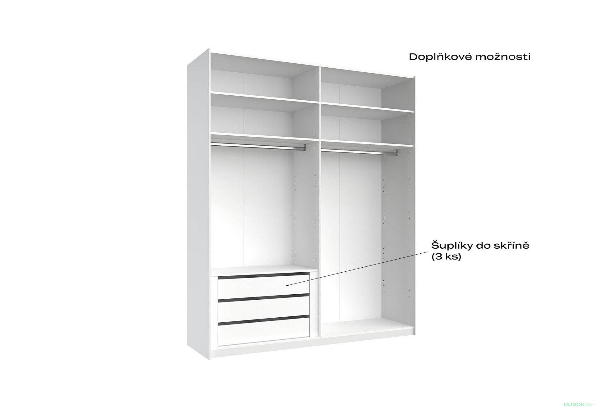 Skriňa s posuvnými dverami 2.0x2.4m (Dvere Lesklý Kašmír/Zrkadlo), séria N Lily - Fotografia 14 Fotografia 14 - Skriňa s posuvnými dverami 2.0x2.4m (Dvere Lesklý Kašmír/Zrkadlo), séria N Lily