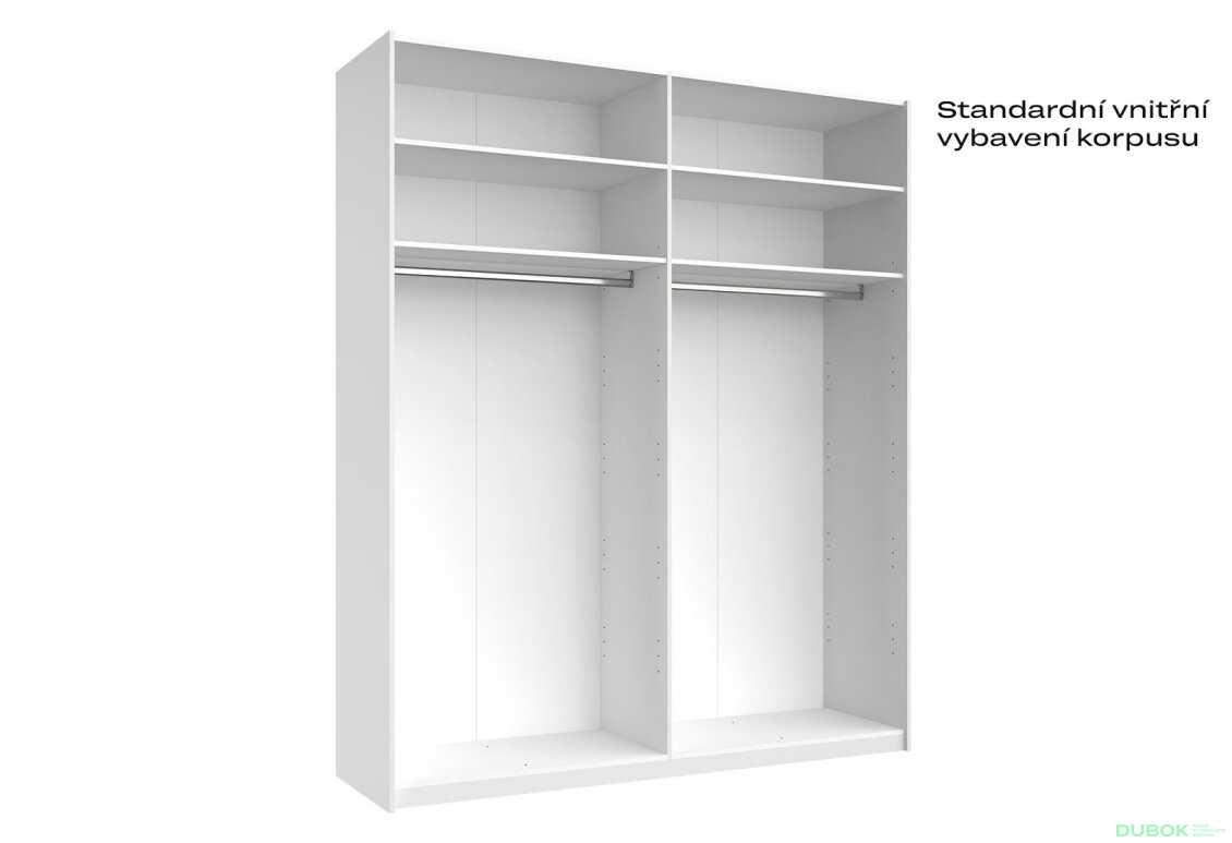 Fotografia 6 - Skriňa s posuvnými dverami 2.0x2.4m (Dvere Lesklý Kašmír/Zrkadlo), séria N Lily