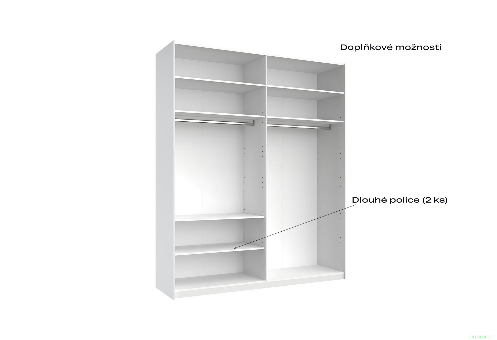 Fotografia 7 - Skriňa s posuvnými dverami 2.0x2.4m (Dvere Lesklý Kašmír/Zrkadlo), séria N Lily