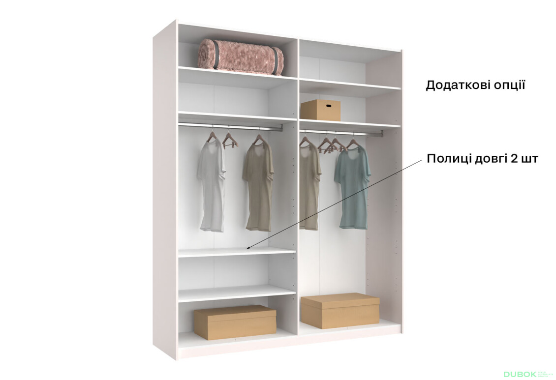Skriňa s posuvnými dverami 2.0x2.4m (Dvere Lesklý Kašmír/Zrkadlo), séria N Lily - Fotografia 4 Fotografia 4 - Skriňa s posuvnými dverami 2.0x2.4m (Dvere Lesklý Kašmír/Zrkadlo), séria N Lily