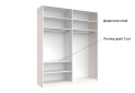 Skriňa s posuvnými dverami 2.0x2.4m (Dvere Lesklý Kašmír/Zrkadlo), séria N Lily - Fotografia 5 Fotografia 5 - Skriňa s posuvnými dverami 2.0x2.4m (Dvere Lesklý Kašmír/Zrkadlo), séria N Lily