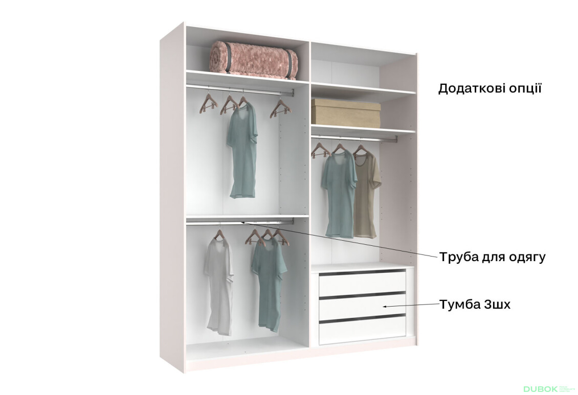 Skriňa s posuvnými dverami 2.0x2.4m (Dvere Lesklý Kašmír/Zrkadlo), séria N Lily - Fotografia 7 Fotografia 7 - Skriňa s posuvnými dverami 2.0x2.4m (Dvere Lesklý Kašmír/Zrkadlo), séria N Lily