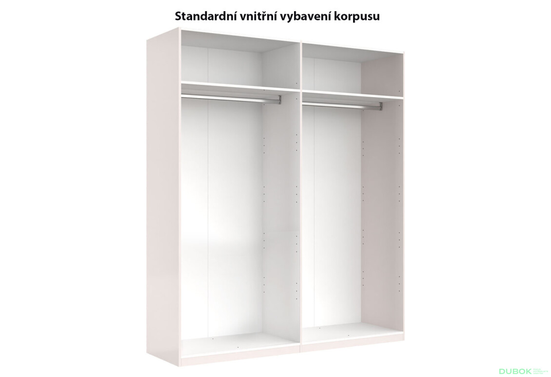 Fotografia 2 - Skriňa 4-dverová so zrkadlom Lesklý kašmír séria N Lily