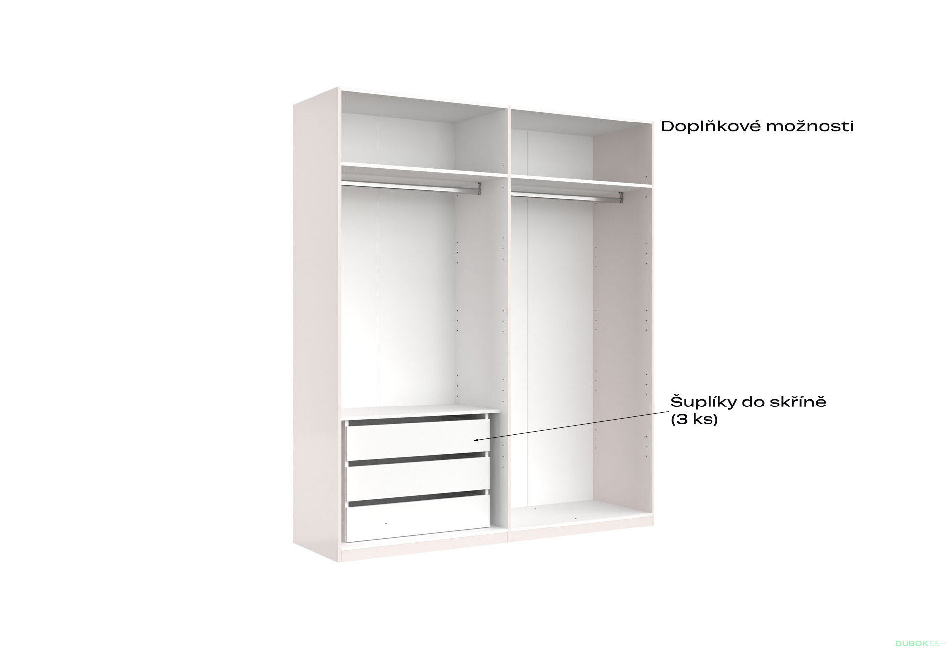 Fotografia 6 - Skriňa 4-dverová so zrkadlom Lesklý kašmír séria N Lily