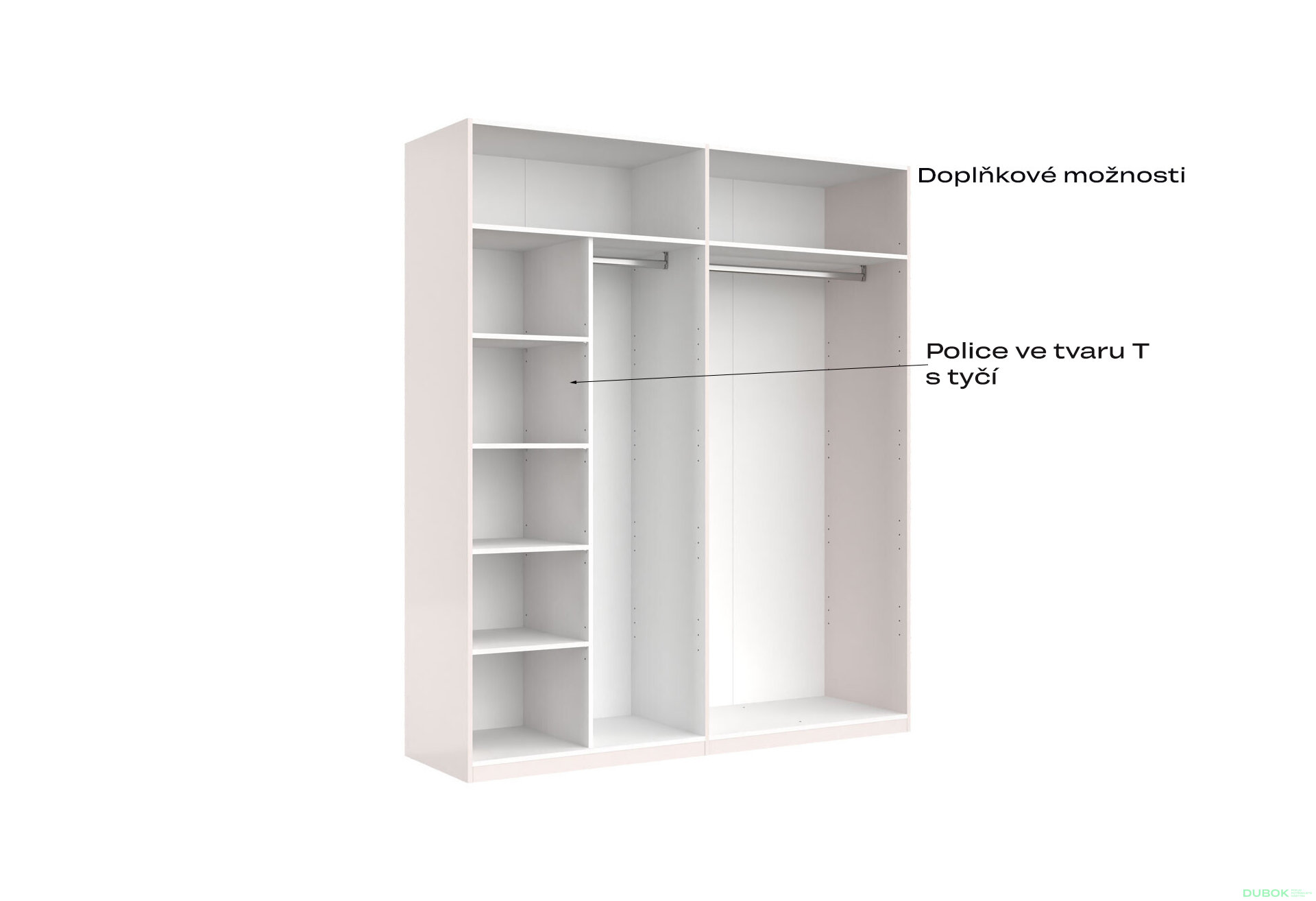 Fotografia 9 - Skriňa 4-dverová so zrkadlom Lesklý kašmír séria N Lily